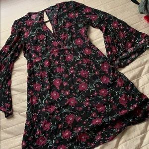 BLACK FLORAL AMERICAN EAGLE DRESS